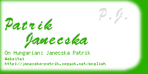 patrik janecska business card